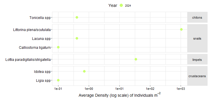 Sharon Cove Biodiversity Quadrat graph